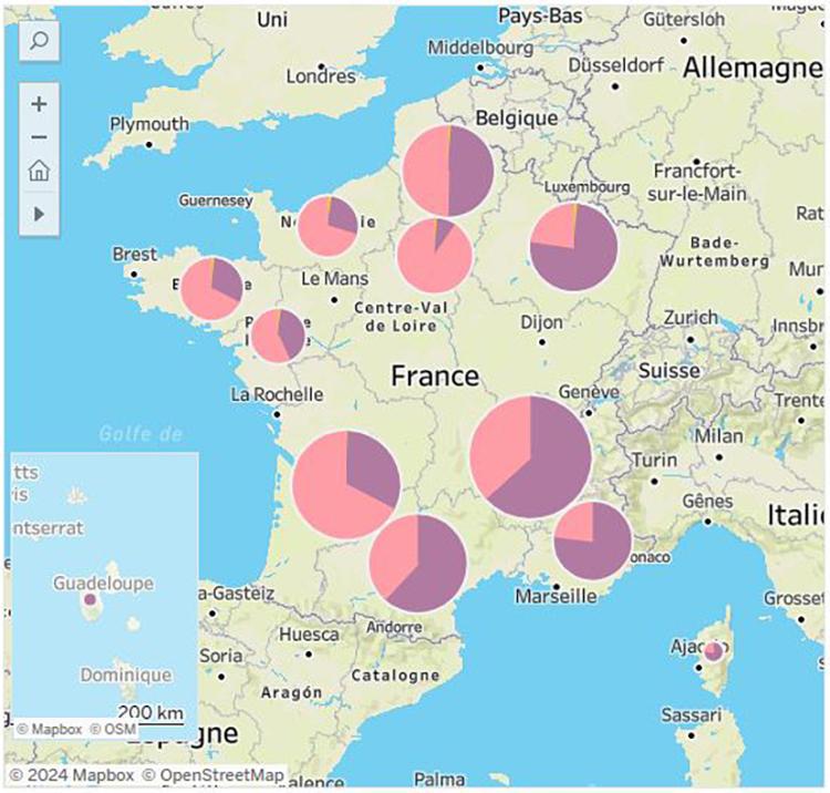 Cartographie de la production d'énergies renouvelables sur les zones couvertes par les OREC
